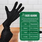 Humboldts Secret Black Nitrile Gloves Disposable Latex Free & Powder Free