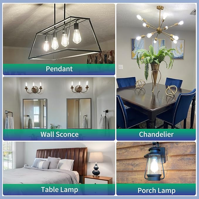 4-Pack Dimmable Vintage LED Edison Bulbs, E26 LED Bulb 60 Watt Equivalent, Neutral White 4000K, ST19/ST58 Antique Spiral Filament Decorative Light Bulb.