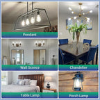 8 Pack 60 Watt Equivalent, E26 LED Filament Light Bulbs, Neutral White 4000K, Dimmable, Antique Filament Decorative Light Bulbs, ST19/ST58 LED Edison Bulb with 80+ CRI