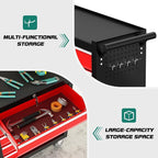 5-Drawer Rolling Tool Chest Toolbox, Rolling Tool Box with Wheels, Tool Chest with Keyed Locking System and Drawer Liners, Tool Box Organizer for Garage, Warehouse, Workshop(BlackRed)