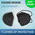 Head Mounted Face Dust Mask 20PCS,7 Layer Breathable Valve Disposable for Protection Construction Sanding Adult