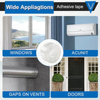 Window Weather Sealing Tape 2 Inch x 33 FT Weather Stripping Residue-Free Clear Window Insulation Caulk Tape for Doors Windows and Shower Glass Gaps Bathroom