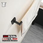 JQK Black Towel Bar, Rounded Edges 18.41 Inch Towel Rack, 304 Stainless Steel Bathroom Wall Mount, Useable Length 16 Inch, TB250L16-PB