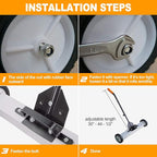 Toolwiz 18 Inches 26 Lbs Magnetic Sweeper Magnetic Pickup Tool with Wheels Telescoping Tool Holder with Quick Release Latch and Extension Handle Heavy Duty Metal Pick Up