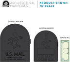 Gibraltar Mailboxes OM160BEC Outback Double Door, Large Capacity Mailbox, Black