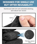 X-Large 200 Count Shoe Covers Disposable Non-Slip, Premium Cloth Boot Covers, Slip-resistant, Durable, Breathable, Non-toxic, Recyclable, Stretchable Fits Up to Size 13 US Men - Black