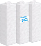 Shop Towels Rags, 150 Pack Reusable Shop Rags Bulk Microfiber Cleaning Cloth Lint Free Cleaning Towels for Car Kitchen Automotive Bar Mechanic Restaurant Garage, 11.5"x 11.5", White