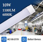 12pcs 2FT 10W T8 Tube Light White Daylight 6000k T8 LED Bulbs Household Lights Ballast Bypass G13 Base 2 Foot Milky Cover Fluorescent Tube lamp Replacement AC100-277V (10w Milky, 12 Count)