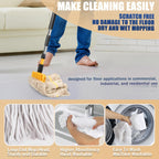 2 Pack 20oz Heavy Duty Commercial Industrial Cotton Mop Replacements Head with Long Handle, Loop-End String Wet Mop Refills, Applies to Garage, Workshop and Warehouse Floor Cleaning