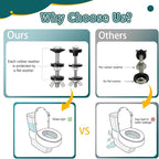 2PCS M6 Universal Toilet Tank to Bowl Bolts Kit, Heavy Duty Stainless Steel Toilet Seat Bolts, Easy to Install