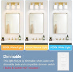 Bathroom Vanity Light,3-Light Gold Modern Bathroom Light Fixtures with Square Frosted Glass,Gold Wall Lamp Sconces for Mirror Bedroom,Living Room Hallway, E26