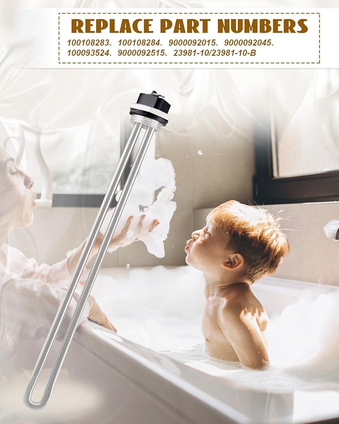 Water Heater Element 4500W 240V, Fit for AO Smith ECT 52/55/66/80/120, ECS 30/40/50, ECLN ELJN ECJN 40, ECL 30/50, E6 Electric Water Heater, Silver