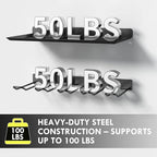 KSVO Wall Mount Power Tool Organizer, Metal Drill Holder for Garage, Workshop, and Shed, Heavy Duty Tool Storage Rack for Handheld & Cordless Tools (Black)