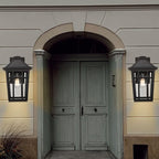 Darkaway Outdoor Sconce Lights Wall Light Fixtures, 14inch Large Porch Light Outdoor Wall Anti-Rust Waterproof Aluminum with Glass Exterior Light Fixture for Patio Yard Doorway Garage (Large, Black)