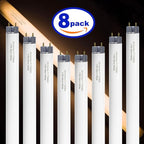 24 inch F17T8/830 17 Watts Light Bulb Warm White, 2 Foot Straight Fluorescent Tube T8 Tube Light F17T8/WW, 1500 Lumen G13 Medium Bi-Pin Cap 8 Pack