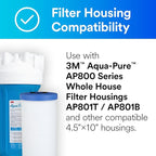 3M Aqua-Pure Whole House Replacement Water Filter AP810, For Aqua-Pure AP801, AP801-C, AP801T and AP801B Water Filtration Systems,White (Pack of 4)