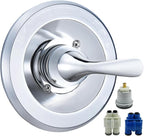 Replacement for Delta Classic 13 Series Single-Function Trim Kit, T13020 Chrome Shower Handle, Fit Delta Shower Valve R10000 Series (2 Style of Cartridge Included)