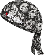ARCCAPTAIN 2PC Welding Doo Rag, Welding Cap, Protective Welders Cap, Welding Hats for Men, Fireproof Cotton and Durable for Safety, Skull, M Size