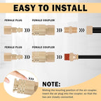 CheeMuii 86 PCS Brass DOT Air Line Fittings with 100FT 1/4" and 50FT 3/8" DOT Air Line Kit Push Lock Air Fitting Quick Connect & NPT Thread Fittings with Pneumatic Tubing