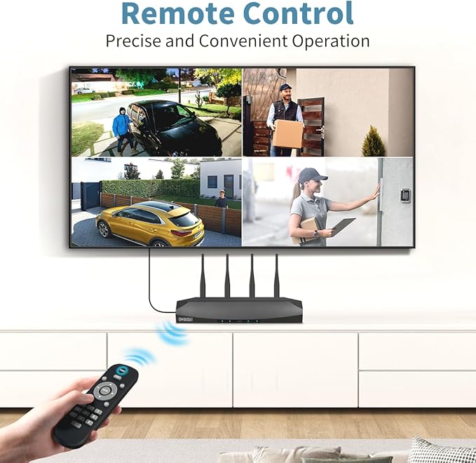 《 2-Way Audio & 100% Solar Powered》Outdoor Wireless PTZ Camera System, 4MP Solar Powered Battery Cameras,Home Video Surveillance