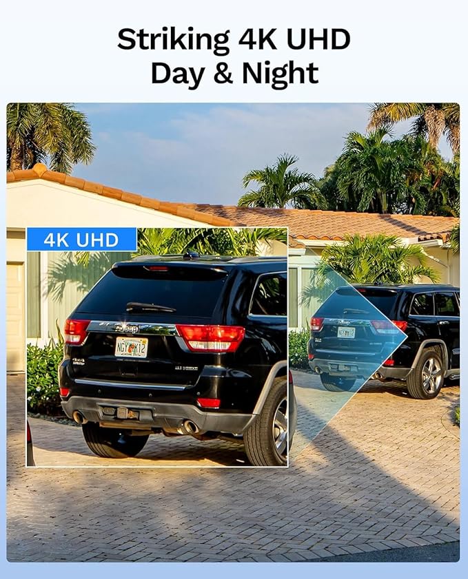 LongPlus 4K Home Security Camera System, 12MP H.265+ 16CH NVR with 4TB HDD for 24-7 Recordings, 8pcs Wired PoE Security Camera System, Person Vehicle Pet Detection, CCTV for Businesses Home, LP8MEF8B1