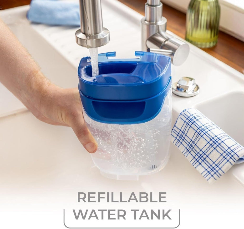 O-Cedar H2prO Flat Mop System with 2 Mop Head Refills | Quick Cleaning Tool | Clean with Clean Water | Machine Washable Reusable Microfiber Mop Pad | Safe on Wood Floors, Vinyl,Tile, Baseboards, Walls