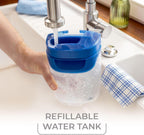 O-Cedar H2prO Flat Mop System with 2 Mop Head Refills | Quick Cleaning Tool | Clean with Clean Water | Machine Washable Reusable Microfiber Mop Pad | Safe on Wood Floors, Vinyl,Tile, Baseboards, Walls