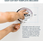 PARMIDA (12 Pack) 6 Inch Ultra-Thin LED Recessed Ceiling Light with Junction Box, 12W, Dimmable Canless Wafer Slim Panel Downlight, IC Rated, ETL-Listed - 5000K