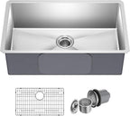 KRAUS Standart Pro 30 -inch Undermount Single Bowl 16 Gauge Stainless Steel Kitchen Sink, KHU100-30
