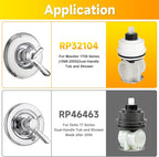 RP32104 Delta Cartridge Replacement for Delta 1700 Series Cartridges (1998-2005) Compatible with Delta Monitor 1500/1700 Series up to 2006 Delta Shower Cartridge Replacement