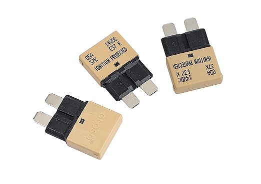GLOSO E37 Auto (T1) Reset Low Profile ATC/ATO Circuit Breakers - (5A - 3 Pack)