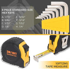 WGGE 39-Piece Home Tool Set/Hand Tool Set – Durable Household Hand Tool Kit with Hammer, Screwdrivers, Pliers, Wrench, Hex Keys & More – Compact Storage Case for Home Repairs, DIY & Maintenance