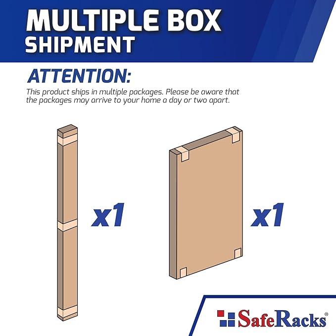 SafeRacks 4x6 Overhead Garage Storage Rack - Height Adjustable Steel Overhead Storage Rack - 500 Pound Weight Capacity (White, 18"-33")