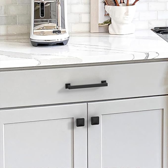 10 Pack 3"(76mm) Matte Black Cabinet Pulls Kitchen Cabinet Handles Drawer Pulls Cupboard Hardware for Cabinets CK0078