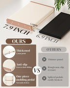 GameGem 4 Step Ladder, Folding Step Stool with Wider Pedal, Anti-Slip Feet & Non Slip Stripes, Aluminum Sturdy Material, 300Lbs Capacity, Elegant Look of Cream Chocolate Better Matches Your Home