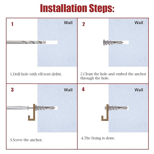 Hilitchi 112-Pieces Large Small Zinc Self Drilling Drywall/Hollow-Wall Anchor Assortment Kit