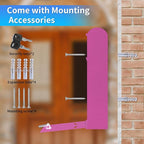 Wall Mount Mailboxes, Rust Resistant Locking Vintage Mailbox for House, Galvanized Steel Outside mailboxes with Key Locks, Barbie Pink