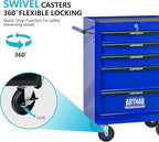 5 Drawers Rolling Tool Box on Wheels, Multifunctional Tool Chest Cabinet with Lock, Drawers Rolling Tool Cart Trolley Organizer Tool Storage Case for Warehouse,Garage,Workshop (Blue)