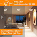 Par30 Short Neck Halogen Flood Bulbs 75W 120V, Par30 Halogen Indoor Floodlight Bulbs Outdoor E26 Dimmable 2700K Bulb 2 Pack for 5-6in Recessed/Ceiling Can/Accent/Tracking Lights