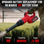 2Pack 8.0Ah Replacement for Milwaukee M18 Battery 18V Lithium Compatible with Milwaukee M-18 Battery 48-11-1865 48-11-1850 48-11-1860 48-11-1865 48-11-1852 48-11-1840 48-11-1862 Cordless Power Tools