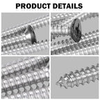 Black Head 50 PCS #14X3 Stainless Steel Phillips Flat Head Wood Screws,Stainless Steel 18-8 A2(304) Screw,Home Screw Kit by QISHENG
