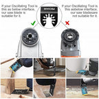 Oscillating Saw Blades, PECHAM 45PCS Professional Universal Titanium Multitool Blades for Wood Plastics Metal Quick Release Multi Tool Kits Fit Rockwell Ridgid Ryobi Milwaukee Chicago Craftsman