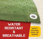 Mytee Products 7' x 9' Green 12oz Canvas Tarp with Grommets - Water Resistant - Heavy Duty Canvas Tarps - Multipurpose Tarpaulin Cover for Canopy Tent, Roof, Camping, Semi Trucks & Cargo