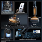 roborock F25 ACE Combo Wet Dry Vacuum Cleaner, 5-in-1 Cordless Stick Vacuum Mop, Smart Hard Floor Washer with 180° Lie-Flat, AI Assitant Wheels, Self Cleaning, 65 min Runtime, Whole House Cleaning