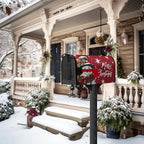 Christmas Snowman Mailbox Covers Magnetic Large Size 25.5 x 21 in Winter Red Xmas Mailbox Wraps Cover Letter Box Post Cover Oversized Christmas Decorations for Outside Garden Yard