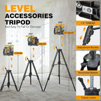 Alloyman Max 20V Laser Level with Tripod, 3x360° Self-Leveling Laser level, 3D Lazer Leveler Tool for Construction, Picture Hanging with Strong Magnetic Bracket & Hard Carry Case