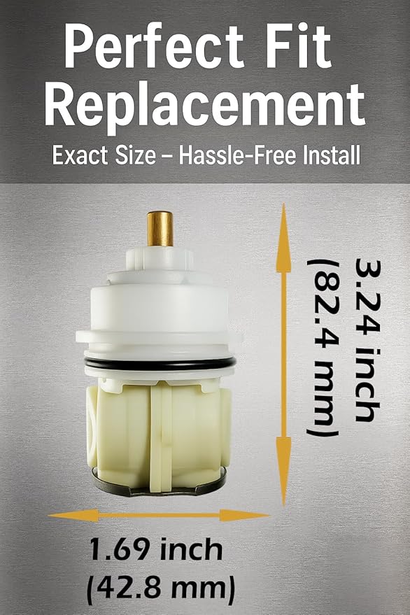 ALITZ RP32104 Shower Cartridge Replacement for Delta Monitor 1700 Series (1998–2005), Upgraded Brass Stem, Fix Leaks & Restore Pressure, Compatible with Delta Tub/Shower Faucets