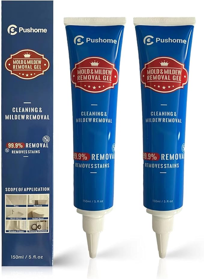 Household Mold Stain Remover Gel,Grout Cleaner Best for Home Kitchen Sink, Bathroom Shower,Front Load Washing Machine, Refrigerator Strips, Silicone Caulk,Sink Sealant(2Pack)
