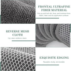 SINLAND Microfiber Dish Cloth for Washing Dishes Dish Washing Rags Best Kitchen Washcloth Cleaning Cloths Wash Cloths with Poly Scour Side 7.87Inchx7.87Inch 10 Pack Grey