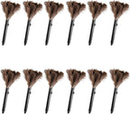 Retractable Feather Duster-Genuine Ostrich Feathers,Anti-Static,Reusable Eco-Friendly Handheld Cleaning for Keyboard,Home,Car,Office(10 to 15 Inches) 12Pack